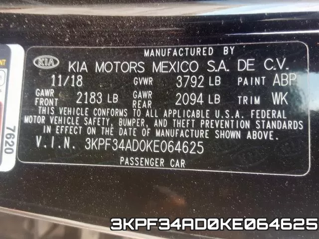 3KPF34AD0KE064625 фото 2