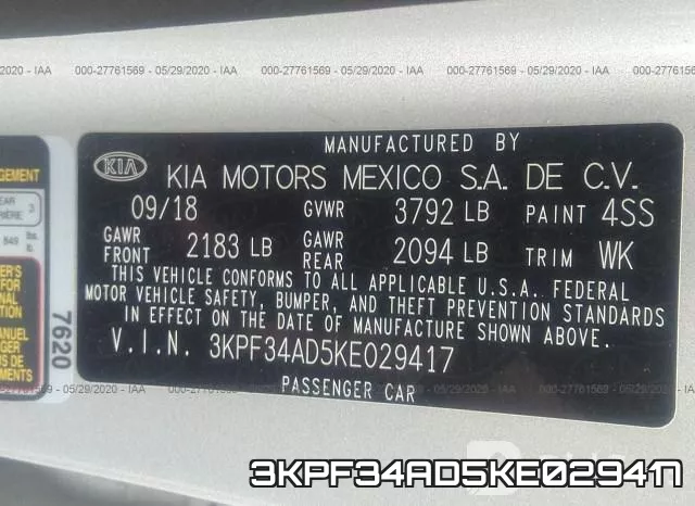 3KPF34AD5KE029417 фото 10