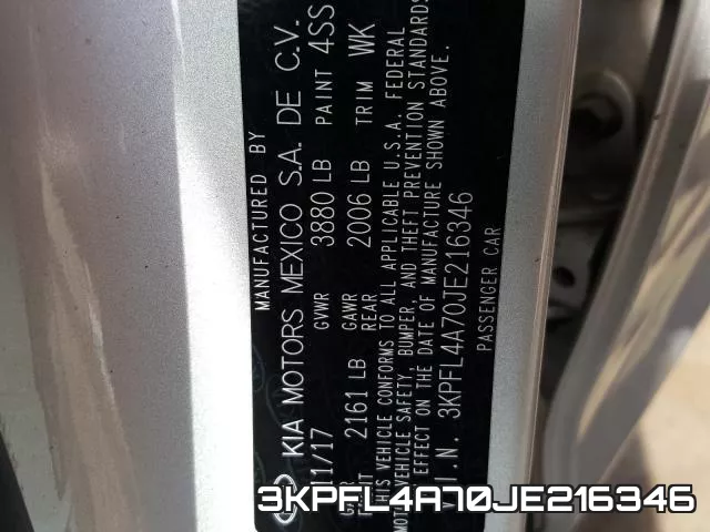 3KPFL4A70JE216346 фото 2