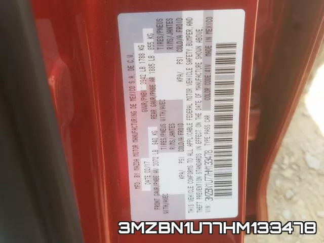 3MZBN1U77HM133478 фото 2