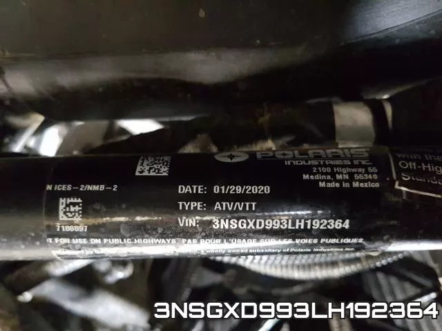 3NSGXD993LH192364 фото 2