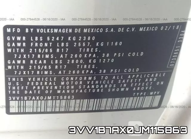 3VV1B7AX0JM115863 фото 10