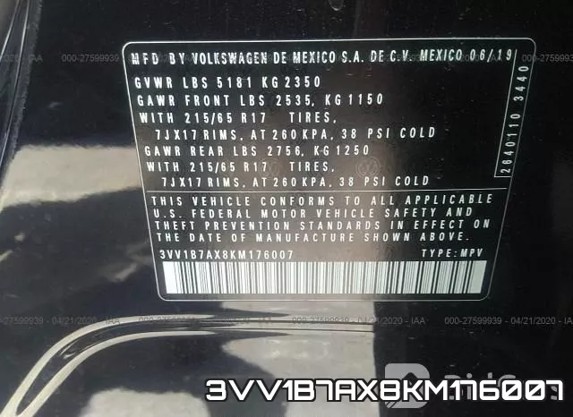 3VV1B7AX8KM176007 фото 10