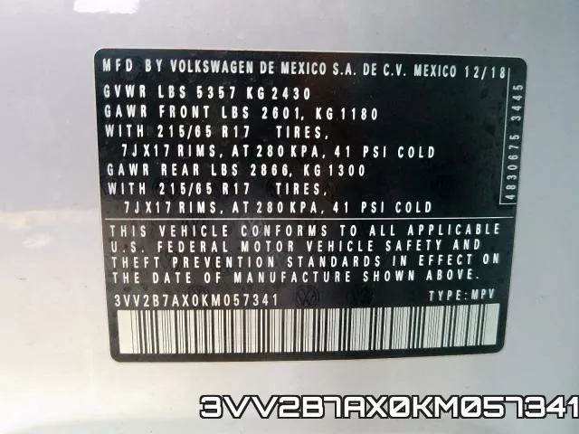 3VV2B7AX0KM057341 фото 2