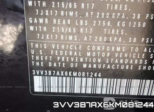 3VV3B7AX6KM081244 фото 10