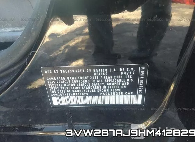 3VW2B7AJ9HM412829 фото 10