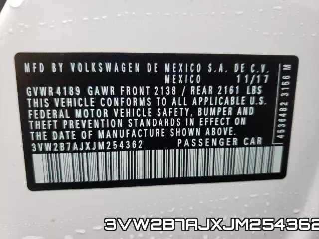 3VW2B7AJXJM254362 фото 2