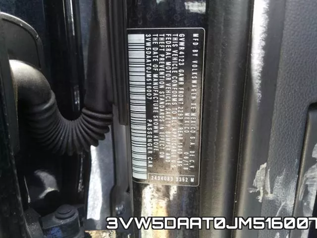 3VW5DAAT0JM516007 фото 2