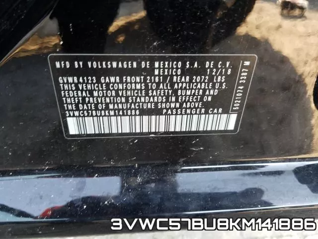 3VWC57BU8KM141886 фото 2