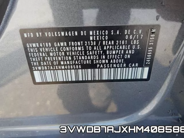 3VWDB7AJXHM408586 фото 2