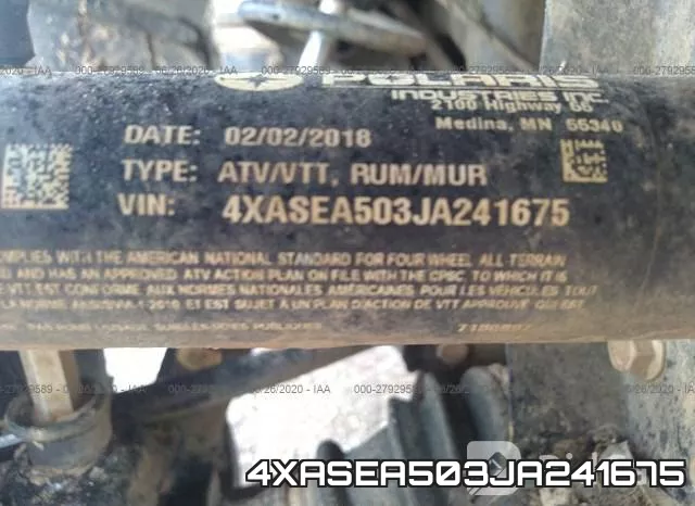 4XASEA503JA241675 фото 2
