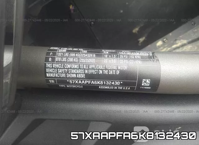 57XAAPFA6K8132430 фото 2