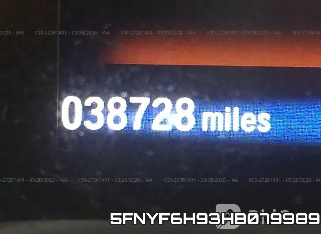 5FNYF6H93HB079989 фото 8