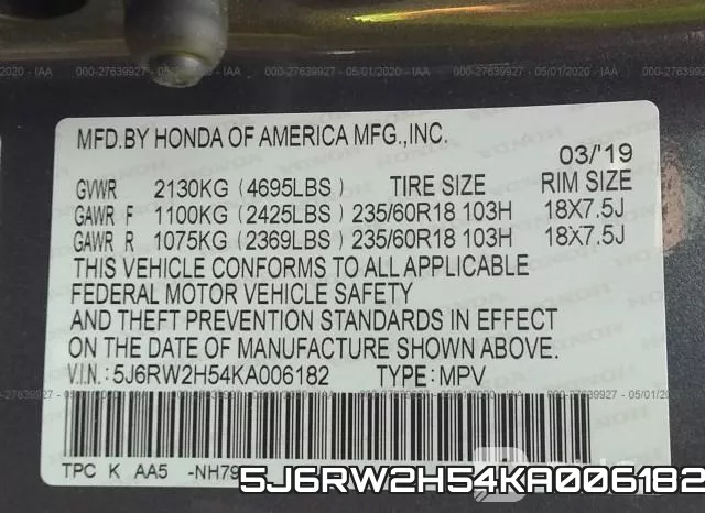 5J6RW2H54KA006182 фото 10