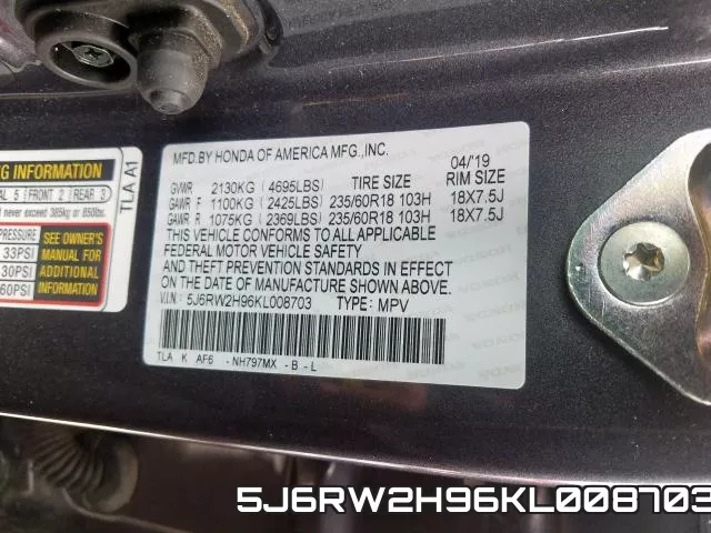 5J6RW2H96KL008703 фото 2