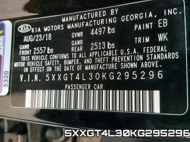 5XXGT4L30KG295296 фото 2
