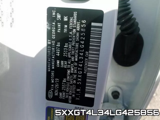 5XXGT4L34LG425856 фото 2