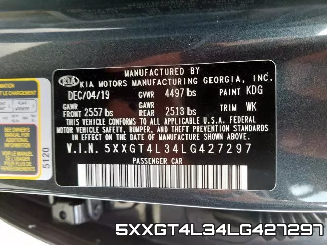 5XXGT4L34LG427297 фото 2
