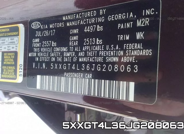 5XXGT4L36JG208063 фото 10