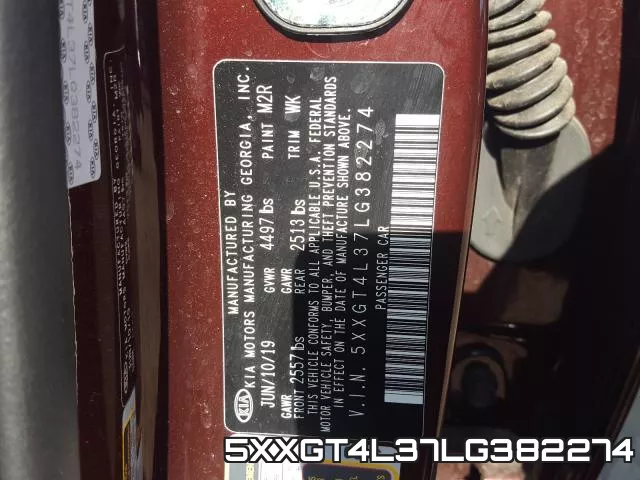 5XXGT4L37LG382274 фото 2