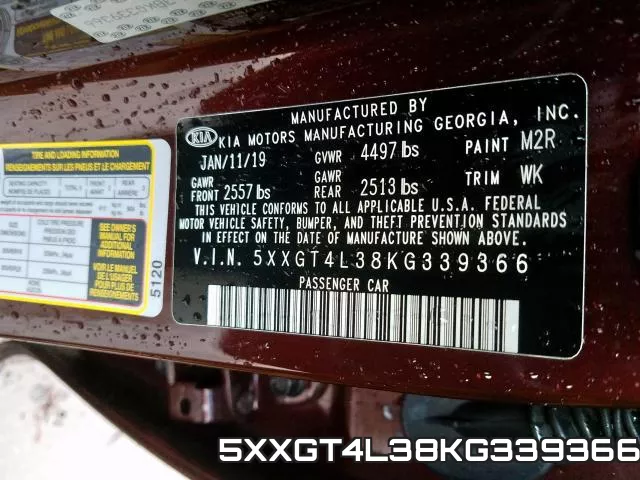 5XXGT4L38KG339366 фото 2