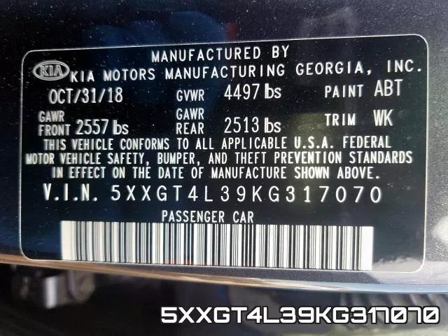 5XXGT4L39KG317070 фото 2