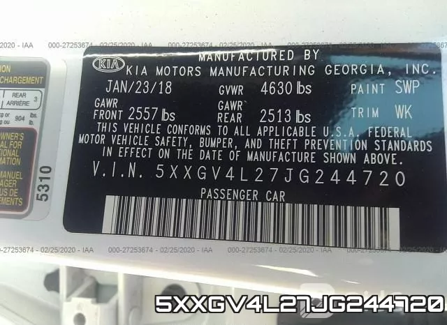 5XXGV4L27JG244720 фото 10