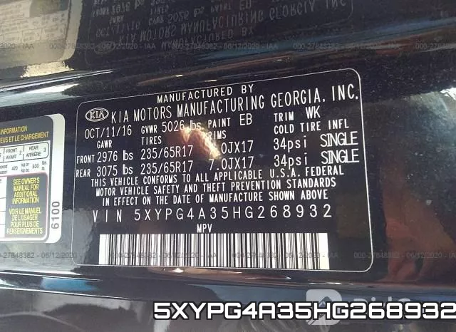 5XYPG4A35HG268932 фото 10