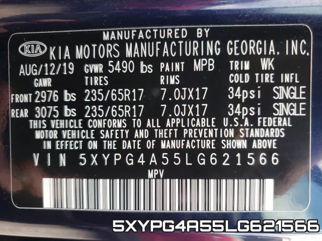 5XYPG4A55LG621566 фото 2