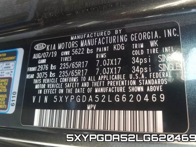 5XYPGDA52LG620469 фото 2