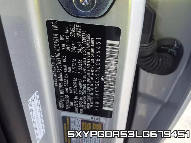 5XYPGDA53LG679451 фото 2