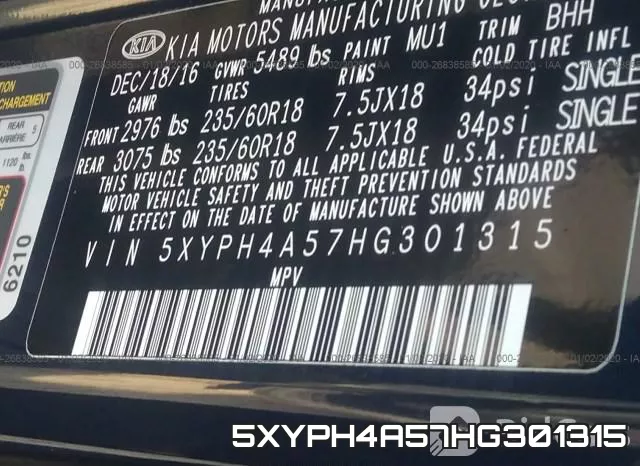 5XYPH4A57HG301315 фото 10