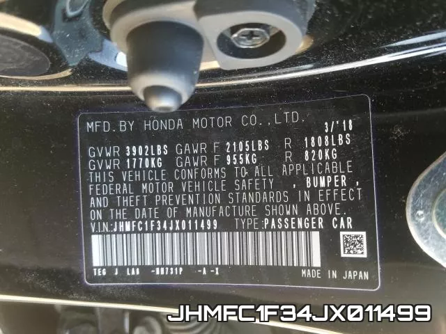 JHMFC1F34JX011499 фото 2