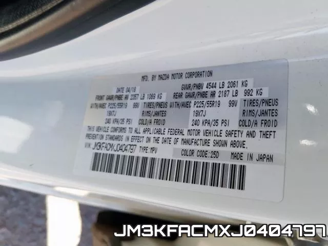 JM3KFACMXJ0404797 фото 2