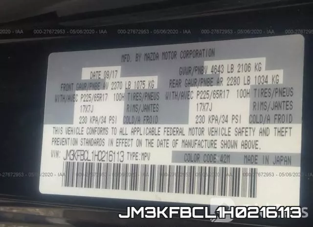 JM3KFBCL1H0216113 фото 10