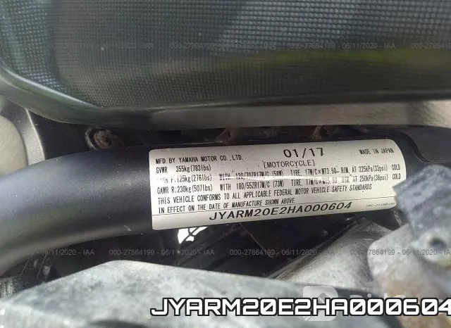 JYARM20E2HA000604 фото 2