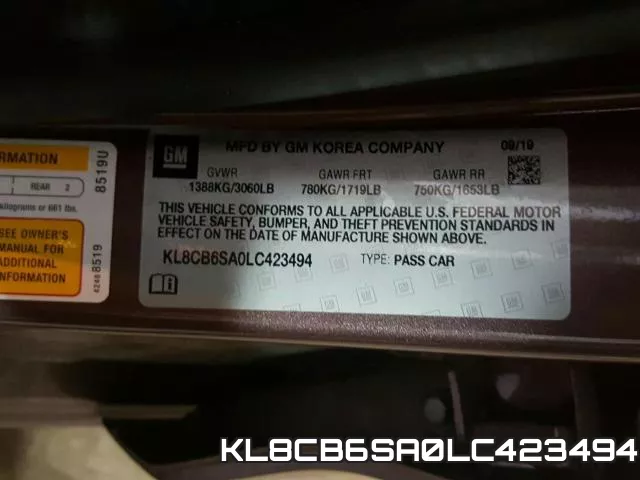 KL8CB6SA0LC423494 фото 2