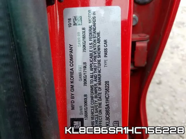 KL8CB6SA1HC756228 фото 2