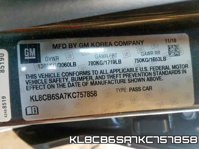 KL8CB6SA7KC757858 фото 2