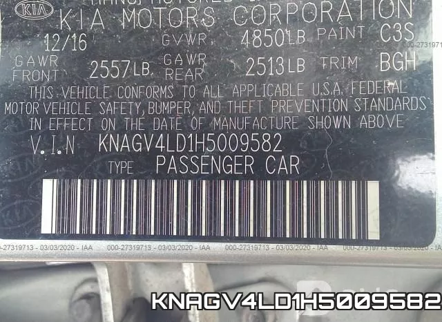 KNAGV4LD1H5009582 фото 10