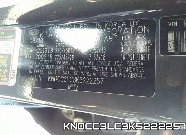 KNDCC3LC3K5222257 фото 10