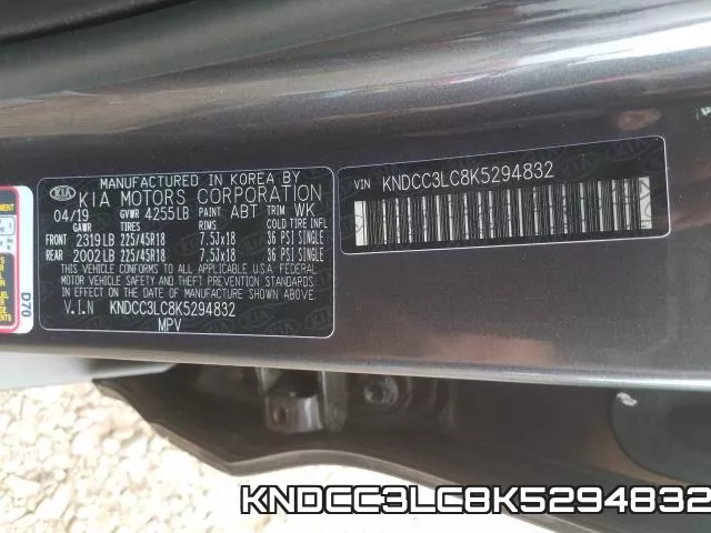 KNDCC3LC8K5294832 фото 2