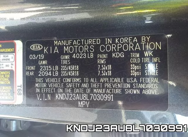 KNDJ23AU8L7030991 фото 10
