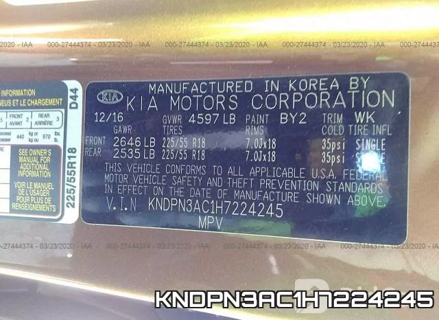 KNDPN3AC1H7224245 фото 10