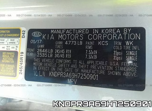 KNDPR3A69H7250901 фото 10