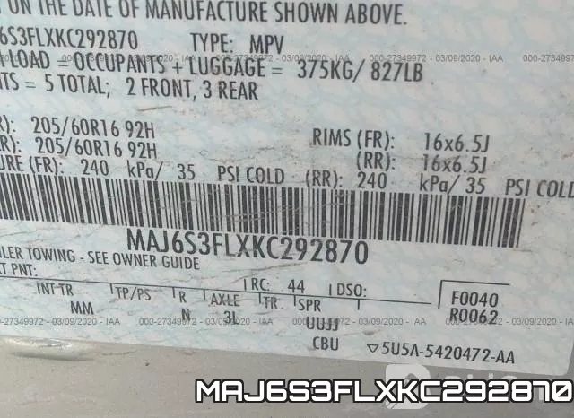MAJ6S3FLXKC292870 фото 10
