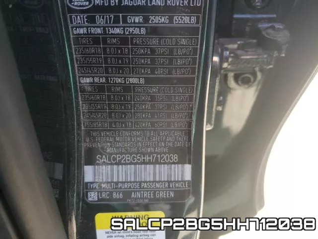 SALCP2BG5HH712038 фото 2