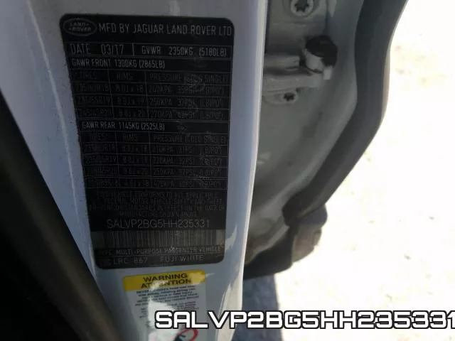 SALVP2BG5HH235331 фото 2