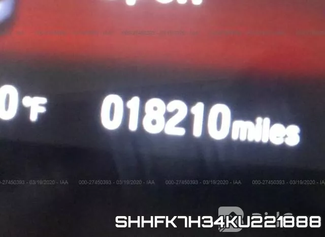 SHHFK7H34KU221888 фото 8