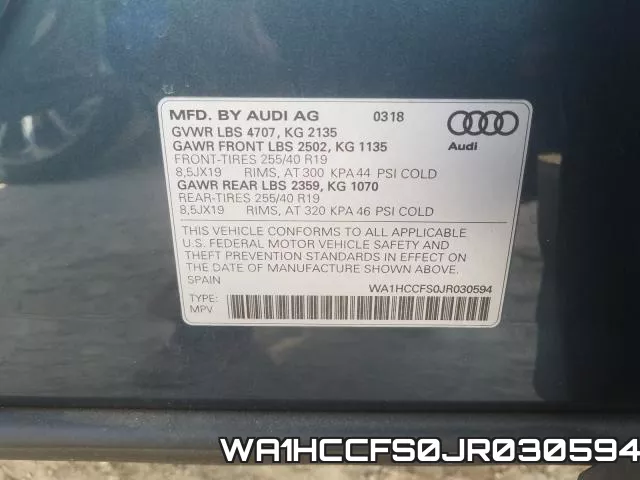 WA1HCCFS0JR030594 фото 2